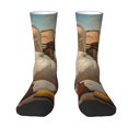 thumbnail image 1 of JUNZAN Hiking Duck Mens Funny Socks for Men Women Colorful Fun Novelty Crew Patterned Socks, 1 of 6