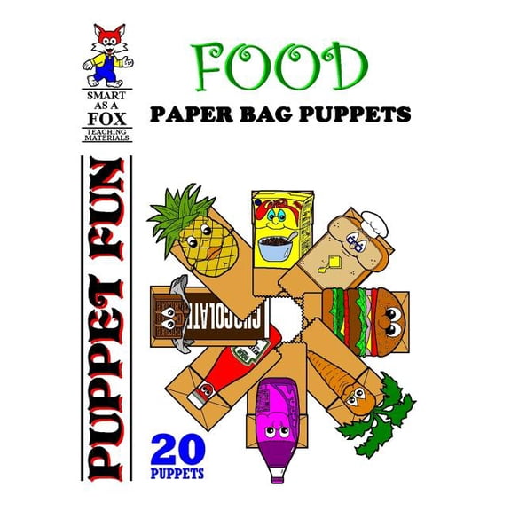 Food Paper Bag Puppets, (Paperback)
