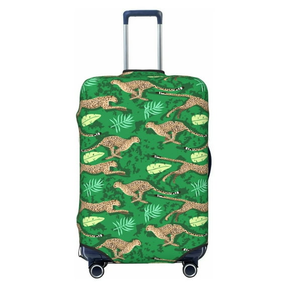 JUNZAN Leopard Print Print Washable Luggage Cover - Fashion Suitcase Protector Fits 18-32 Inch Luggage