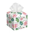 thumbnail image 1 of JUNZAN Lotus Flower for Tissue Box Cover Holder, Square Facial Tissue Case with Bottom Belt Facial Paper Organizer Dispenser for Tabletop/Bathroom/Car/Office, 1 of 8