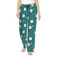 thumbnail image 1 of JUNZAN Love Dog Women's Pajama Pants Drawstring Comfy Sleep Bottoms with Pockets, 1 of 5