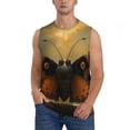 thumbnail image 1 of JUNZAN Majestic Butterfly Sunset Men's Sleeveless T Shirts,Sleeveless Muscle Shirts,Sizes S-3XL, 1 of 5