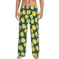 thumbnail image 1 of JUNZAN Men's Pajama Pants Lemon Sleepwear Pants PJ Bottoms Drawstring and Pockets, 1 of 6