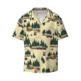 thumbnail image 1 of JUNZAN Mens Casual Button Down Shirts Short Sleeve Camping Caravan 1 Print Shirt-XX-Large, 1 of 3