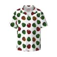 JUNZAN Mens Casual Button Down Shirts Short Sleeve Colorful Autumn