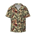 thumbnail image 1 of JUNZAN Mens Casual Button Down Shirts Short Sleeve Skulls1 Print Shirt-XX-Large, 1 of 7