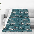 thumbnail image 1 of JUNZAN Modern Excavator Print Flannel Fleece Blanket Throw Blanket for Bed,Sofa,Couch,Travel,Camping(40"x30" ), 1 of 5