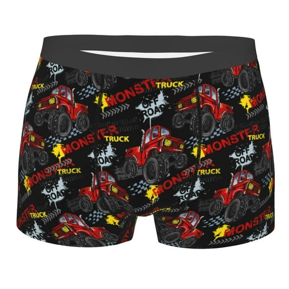 JUNZAN Monster Truck Mens Underwear Boxer Briefs for Men’s - X-Large