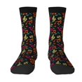 thumbnail image 1 of JUNZAN Music Notes Mens Funny Socks for Men Women Colorful Fun Novelty Crew Patterned Socks, 1 of 6