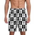 thumbnail image 1 of JUNZAN Nautical Anchors1 Pattern Sleep Pajama Shorts for Men,Men's Pajama Bottoms,Sleepwear,Pj Shorts, 1 of 7