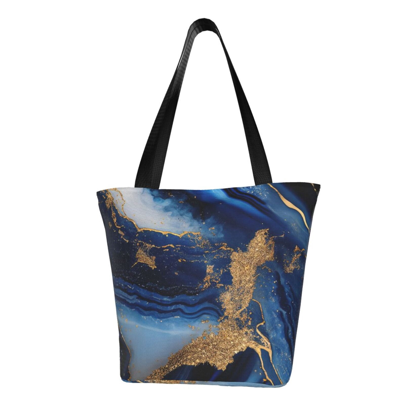 Wavlynn Elegant Blue Leather Shoulder Bag With Large Capacity And Zippered Interior Pockets main image 0