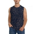 thumbnail image 1 of JUNZAN Navy Dark Blue Men's Sleeveless T Shirts,Sleeveless Muscle Shirts,Sizes S-3XL, 1 of 8