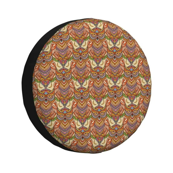 JUNZAN Owl Mandala Tire Cover Wheel Protector for Truck SUV Trailer Camping Rv Tire Covers-14 inch