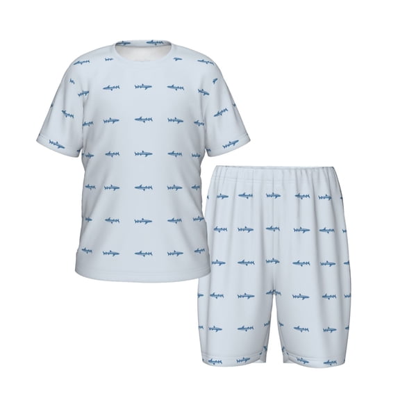 JUNZAN Party Shark Cute for Boys Girls Pajama Sets Toddler Sleepwear Summer Jammies 2pcs PJs