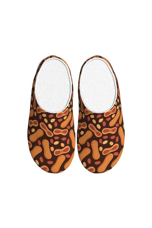 Peanuts2 Print Cozy Slippers for Men& Women,Fuzzy Slip-on Slippers TPR Sole Slippers Plush Lining House Shoes for Indoor & Outdoor-35/36