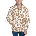 thumbnail image 1 of JUNZAN Peanuts7 Print Kids Zip Up Hoodies Long Sleeve for Boys or Girls Casual Oversized Jackets with Pocket Loose Tops-, 1 of 6