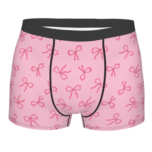 JUNZAN Pink Bows Mens Underwear Boxer Briefs for Men’s-Medium