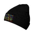 thumbnail image 1 of JUNZAN Pixel Game Mens Winter Hats Thick Knit Cuff Beanie Cap Beanie Hat, 1 of 5
