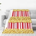 thumbnail image 1 of JUNZAN Popcorn Print Flannel Fleece Blanket Throw Blanket for Bed,Sofa,Couch,Travel,Camping(60"x50" ), 1 of 5