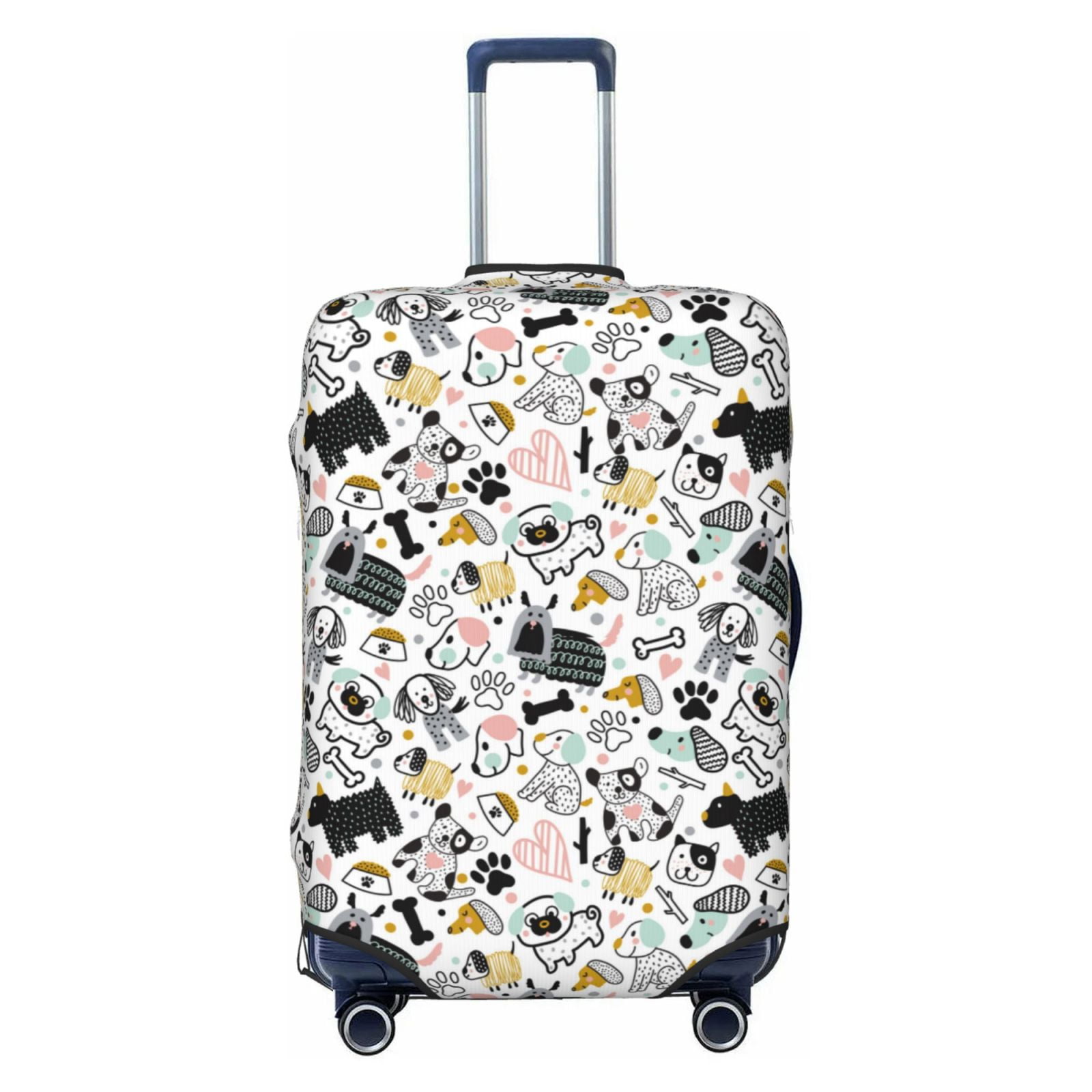 JUNZAN Puppy Print Washable Luggage Cover Fashion Suitcase Protector