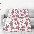 thumbnail image 1 of JUNZAN Purple Mushroom Print Flannel Fleece Blanket Throw Blanket for Bed,Sofa,Couch,Travel,Camping(40"x30" ), 1 of 5