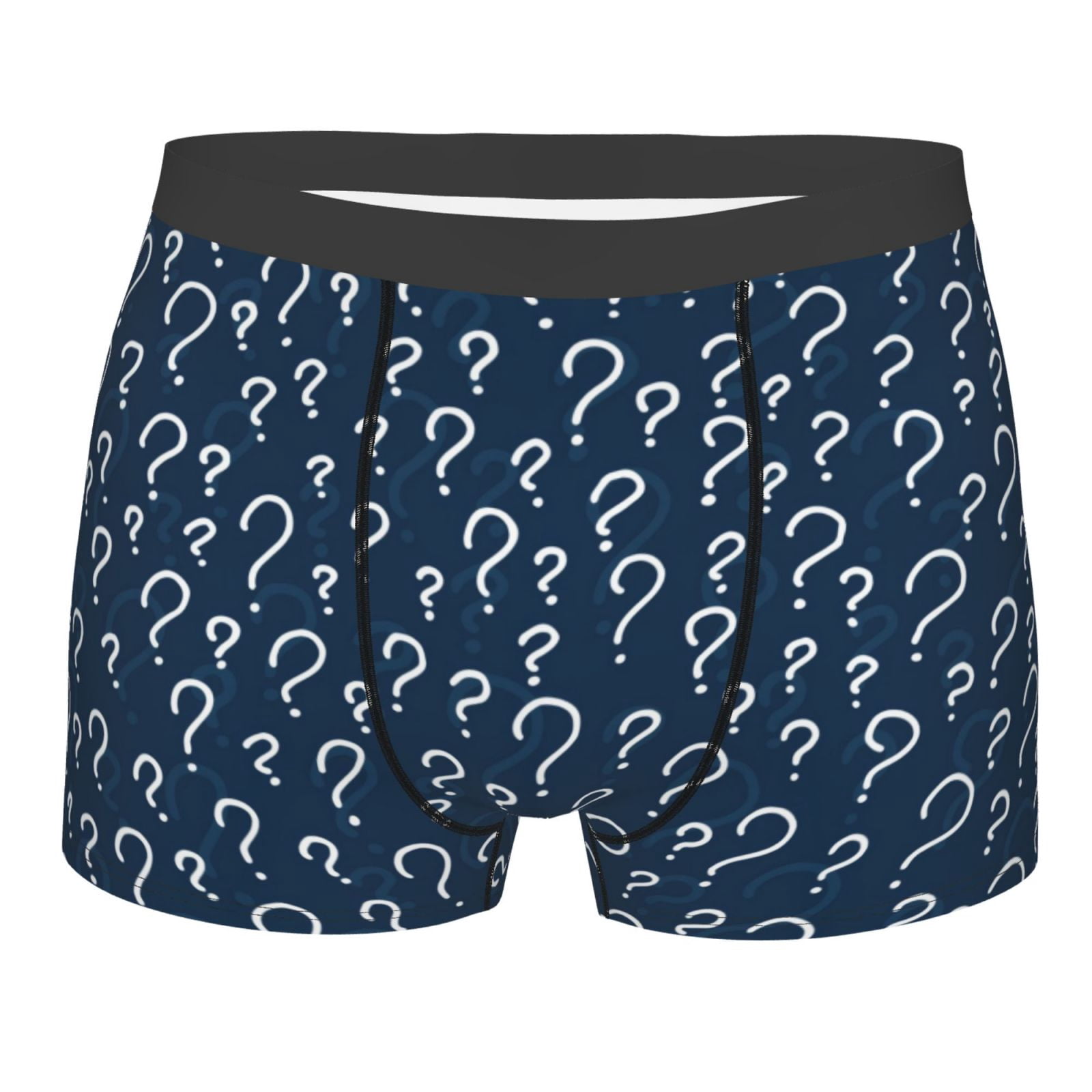 Question Mark Boxing JUNZAN Question Marks Mens Underwear Boxer Briefs for Men’s-Small ...