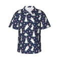 thumbnail image 1 of JUNZAN Rabbit And Flower Pattern Hawaiian Shirt for Men,Summer Beach Casual Short Sleeve Button Down Shirts-3X-Large, 1 of 5