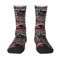 thumbnail image 1 of JUNZAN Red And Blue Cars Mens Funny Socks for Men Women Colorful Fun Novelty Crew Patterned Socks, 1 of 6