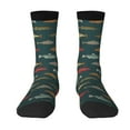 thumbnail image 1 of JUNZAN River Freshwater Fish Mens Funny Socks for Men Women Colorful Fun Novelty Crew Patterned Socks, 1 of 6