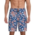 thumbnail image 1 of JUNZAN Rose Flowers Pattern Sleep Pajama Shorts for Men,Men's Pajama Bottoms,Sleepwear,Pj Shorts, 1 of 7