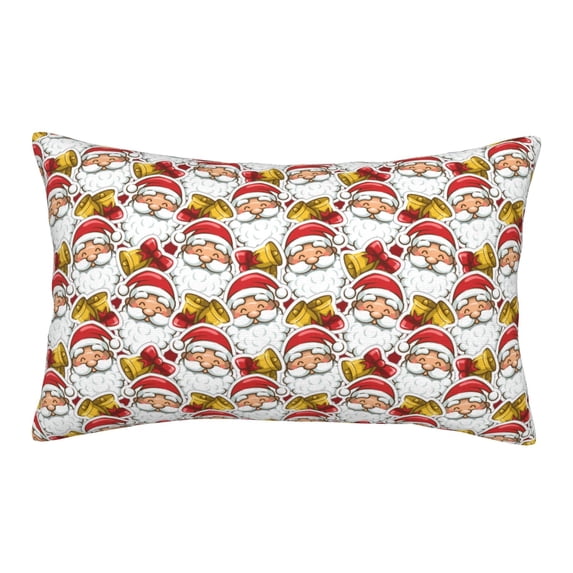 JUNZAN Santa Claus bells Pillow Cases Standard Size, with Envelope Closure Bed Pillow Cases(without pillow core),16"x24" inches