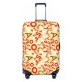 thumbnail image 1 of JUNZAN Scandinavian Alphabet2 Print Washable Luggage Cover - Fashion Suitcase Protector Fits 18-32 Inch Luggage (without luggage), 1 of 5