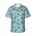 thumbnail image 1 of JUNZAN Sea Otters Family In Blue Water Pattern Hawaiian Shirt for Men,Summer Beach Casual Short Sleeve Button Down Shirts-Large, 1 of 5