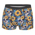 thumbnail image 1 of JUNZAN Skull daisy yellow blue Mens Underwear Boxer Briefs for Men’s - XX-Large, 1 of 5