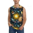 thumbnail image 1 of JUNZAN Space Planet Men's Sleeveless T Shirts,Sleeveless Muscle Shirts,Sizes S-3XL, 1 of 8