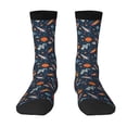 thumbnail image 1 of JUNZAN Spaceships And Stars In Outer Space Mens Funny Socks for Men Women Colorful Fun Novelty Crew Patterned Socks, 1 of 6