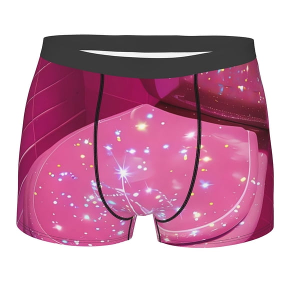 JUNZAN Sparkling Pink Toilet Mens Underwear Boxer Briefs for Men’s-Small