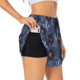 thumbnail image 1 of JUNZAN Sunflowers Print Women's Athletic Gym Running Shorts with Phone Pockets - Workout Shorts-Small, 1 of 8