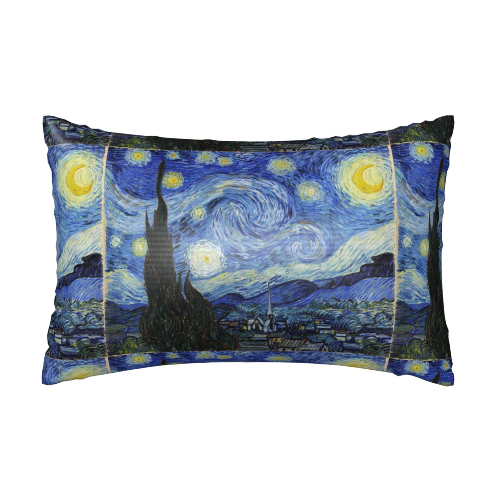 The Starry Night Pillowcase – Queen Size 20x30 Inch, Van Gogh Print, Soft Brushed Microfiber, Hidden Zipper, For Hair & Skin Care - View #10