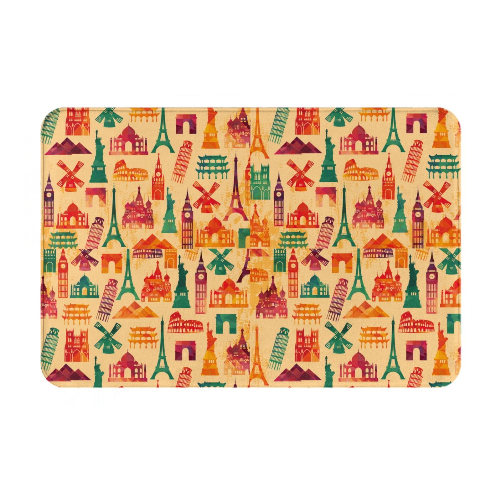 JUNZAN Travel And Tourism Custom Funny Doormat Personalized