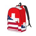 thumbnail image 1 of JUNZAN USA Switzerland Pattern Travel Laptop Backpack for Men Women,Casual Daypack College Backpack Business Work Bag for Weekender Business Hiking -Small, 1 of 6
