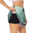 thumbnail image 1 of JUNZAN Vintage Brass Balance Scale Print Women's Athletic Gym Running Shorts with Phone Pockets - Workout Shorts-Small, 1 of 5