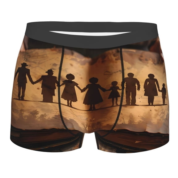 JUNZAN Vintage Family History Book Mens Underwear Boxer Briefs for Men’s-XX-Large