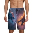 thumbnail image 1 of JUNZAN Watercolor Sky Dragon Pattern Sleep Pajama Shorts for Men,Men's Pajama Bottoms,Sleepwear,Pj Shorts, 1 of 7