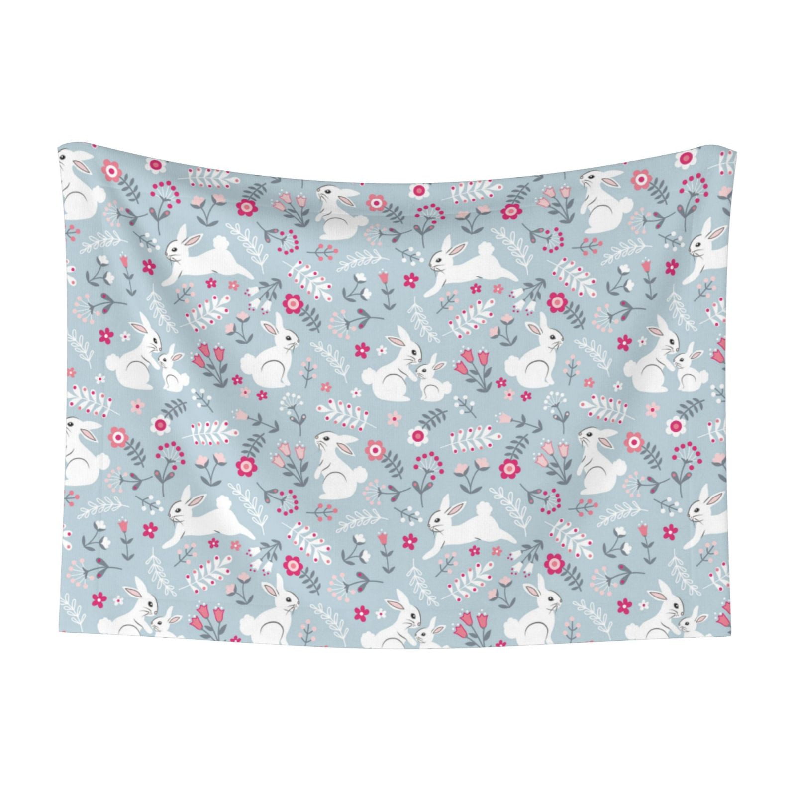 JUNZAN Waterproof Pet Blanket Dog Blankets, Bunny And Flower Pattern
