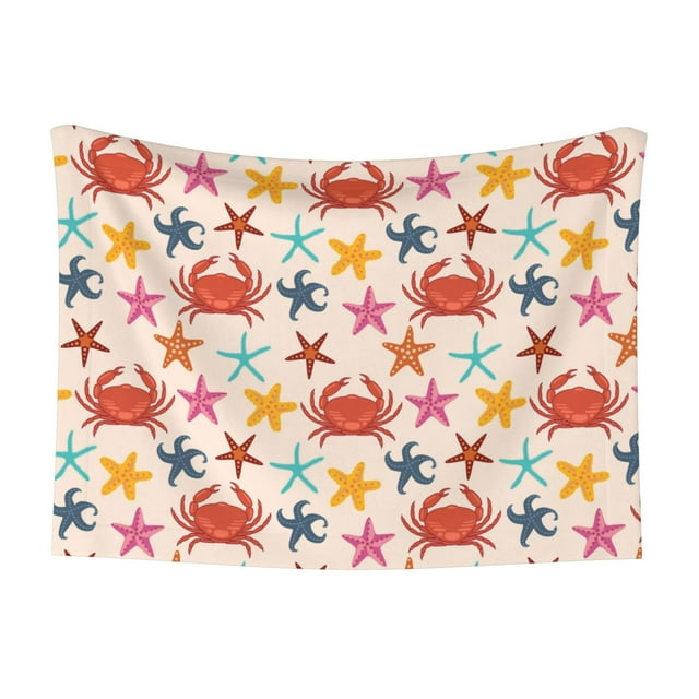 JUNZAN Waterproof Pet Blanket Dog Blankets, Crabs And Seastars Pattern