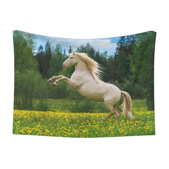 JUNZAN Waterproof Pet Blanket Dog Blankets, Horse Rearing Up In The Field Pattern Printing Super Soft Warm,Urine Proof Washable Pet Blanket