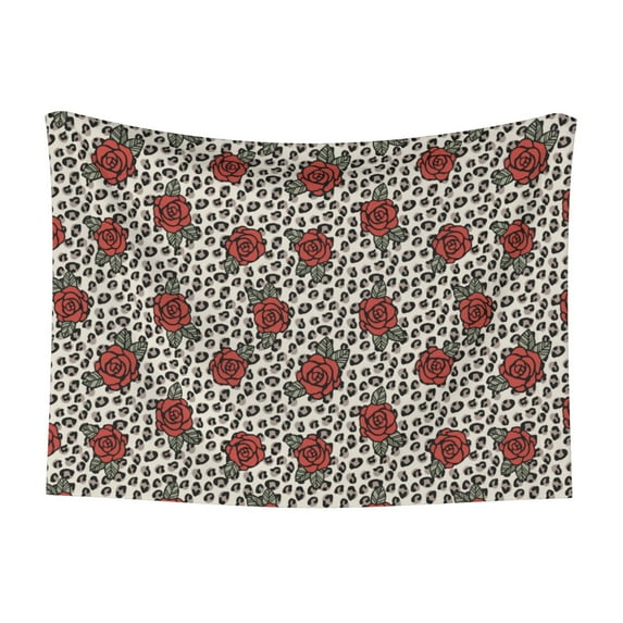 JUNZAN Waterproof Pet Blanket Dog Blankets, Leopard Print Rose Pattern Printing Super Soft Warm,Urine Proof Washable Pet Blanket