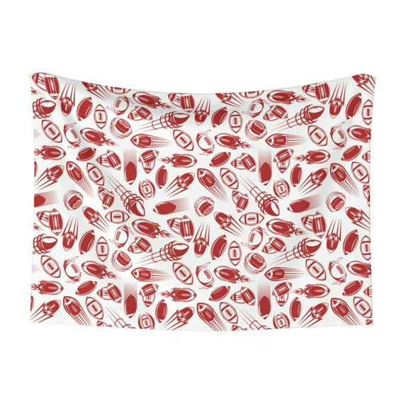 JUNZAN Waterproof Pet Blanket Dog Blankets, Red Football Pattern Printing Super Soft Warm,Urine Proof Washable Pet Blanket