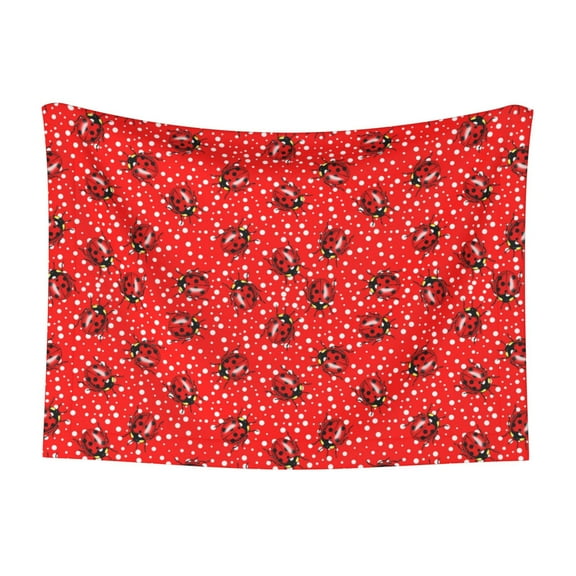 JUNZAN Waterproof Pet Blanket Dog Blankets, Red Ladybugs On White Dotted Pattern Printing Super Soft Warm,Urine Proof Washable Pet Blanket